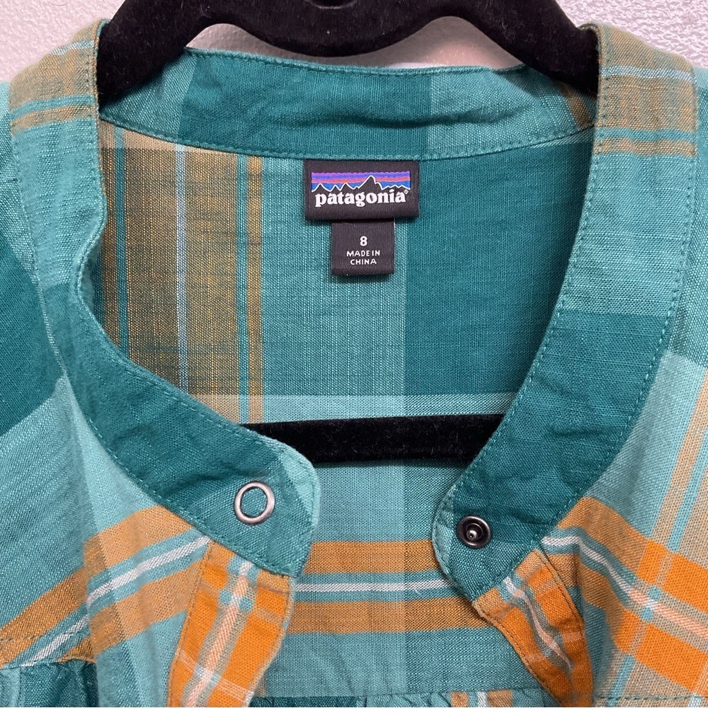Patagonia Organic Cotton Plad Dress, Size 8 - Picture 8 of 8